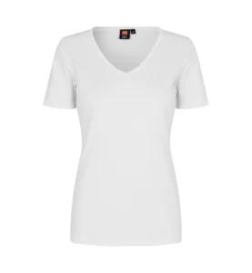 Interlock T-shirt | v-hals | dame