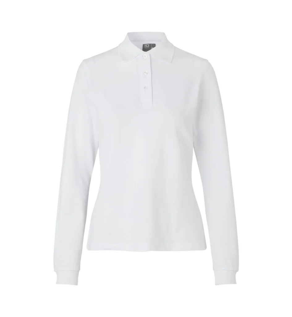 Langærmet poloshirt | stretch | dame