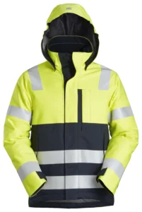 ProtecWork, flammehæmmende High-Vis vinterjakke med hætte, klasse 3
