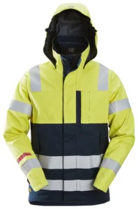 ProtecWork, flammehæmmende High-Vis vandtæt skaljakke, klasse 3