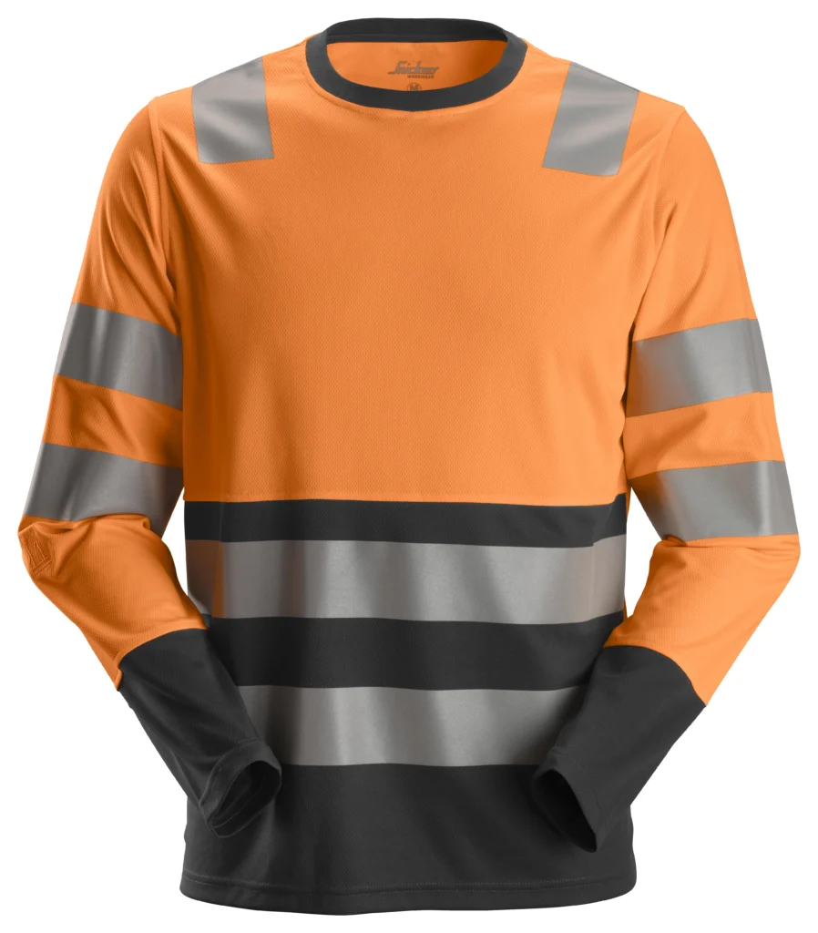 High-Vis langærmet T-shirt, klasse 2