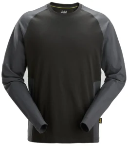 Tofarvet langærmet T-shirt