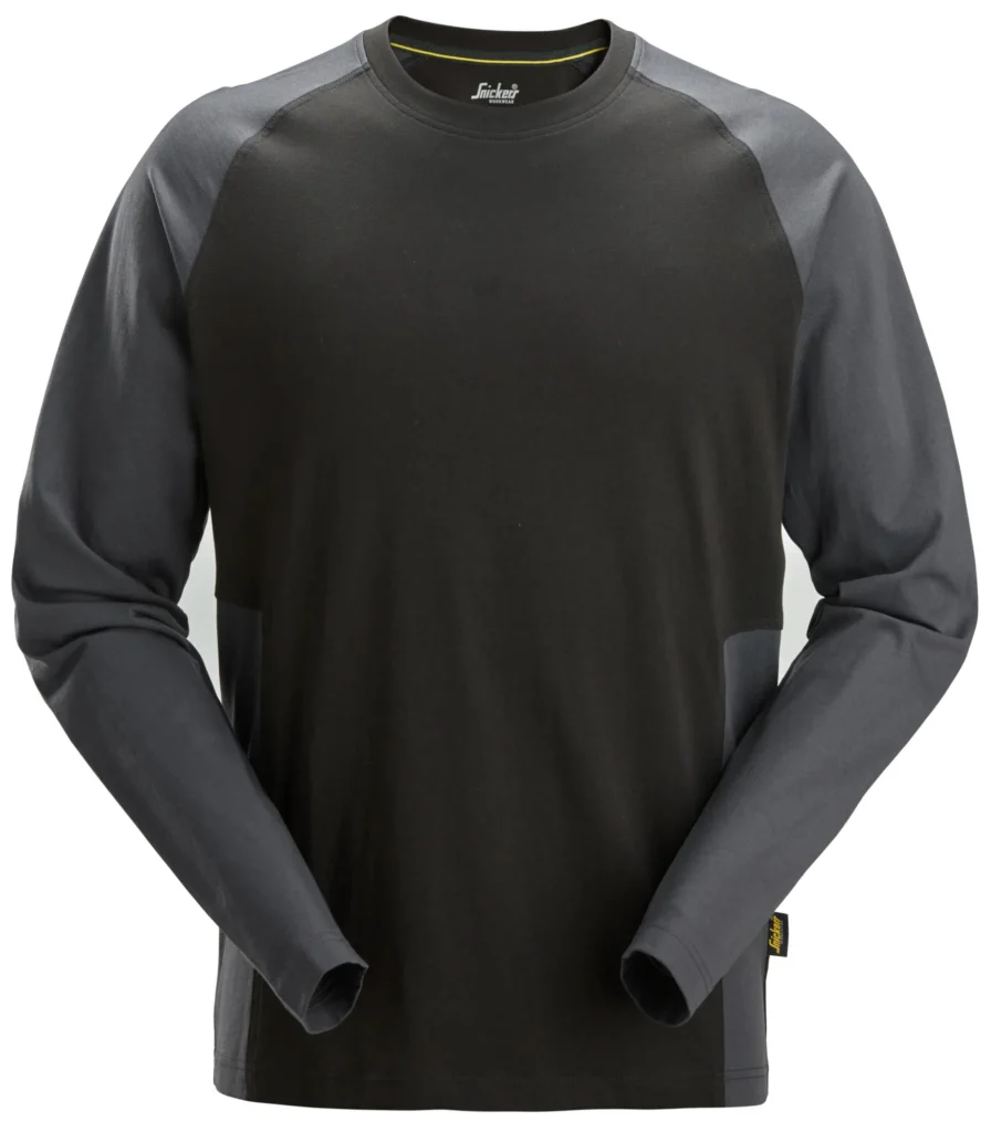 Tofarvet langærmet T-shirt