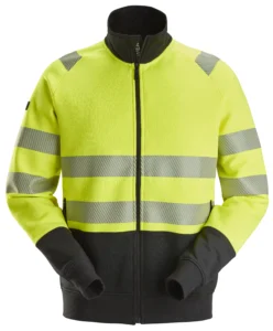 High-Vis sweatjakke med lang lynlås, klasse 2