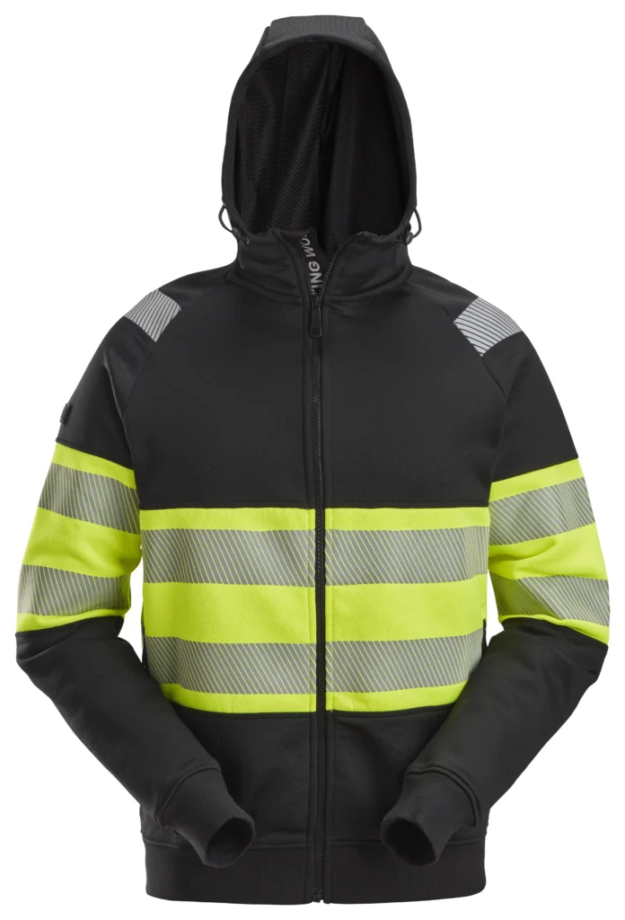 High-Vis hættetrøje med lang lynlås, klasse 1