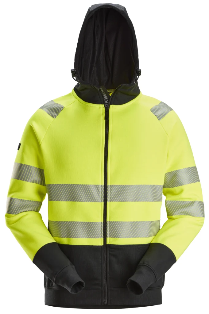 High-Vis hættetrøje med lang lynlås, klasse 2