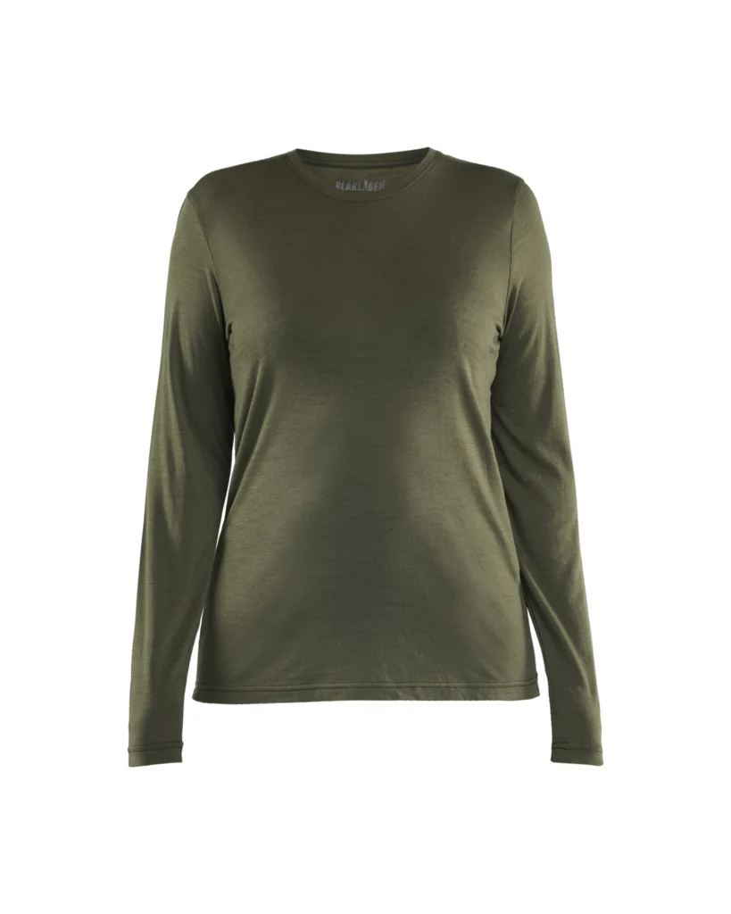 Dame T-shirt Merinould lang ærme