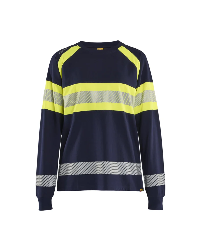 Dame High Vis T-shirt lang ærme
