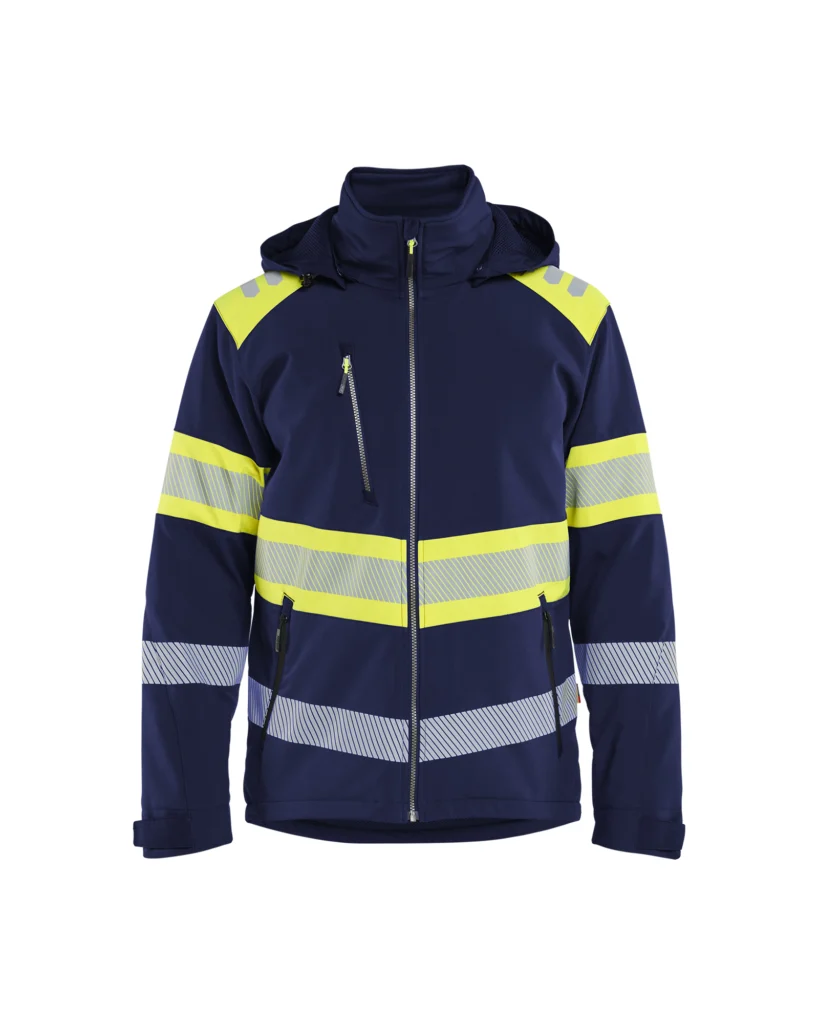 Softshelljakke vinter high vis letforet