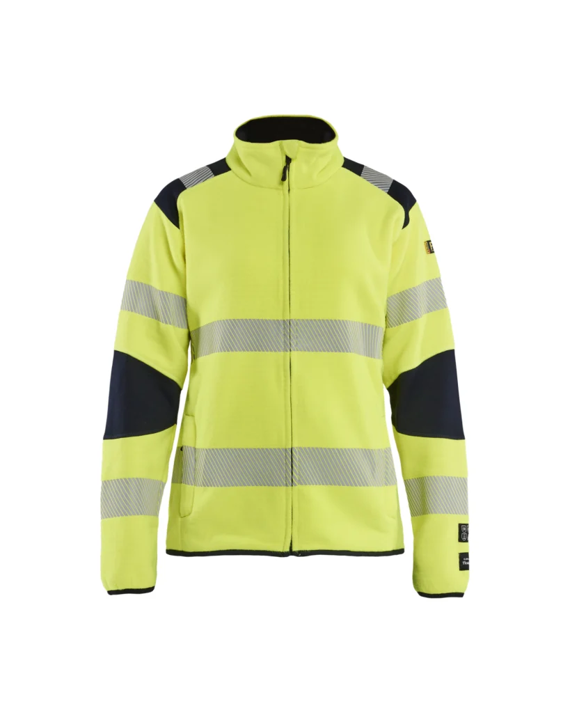 FR HV Fleece jacket Gul/Marineblå