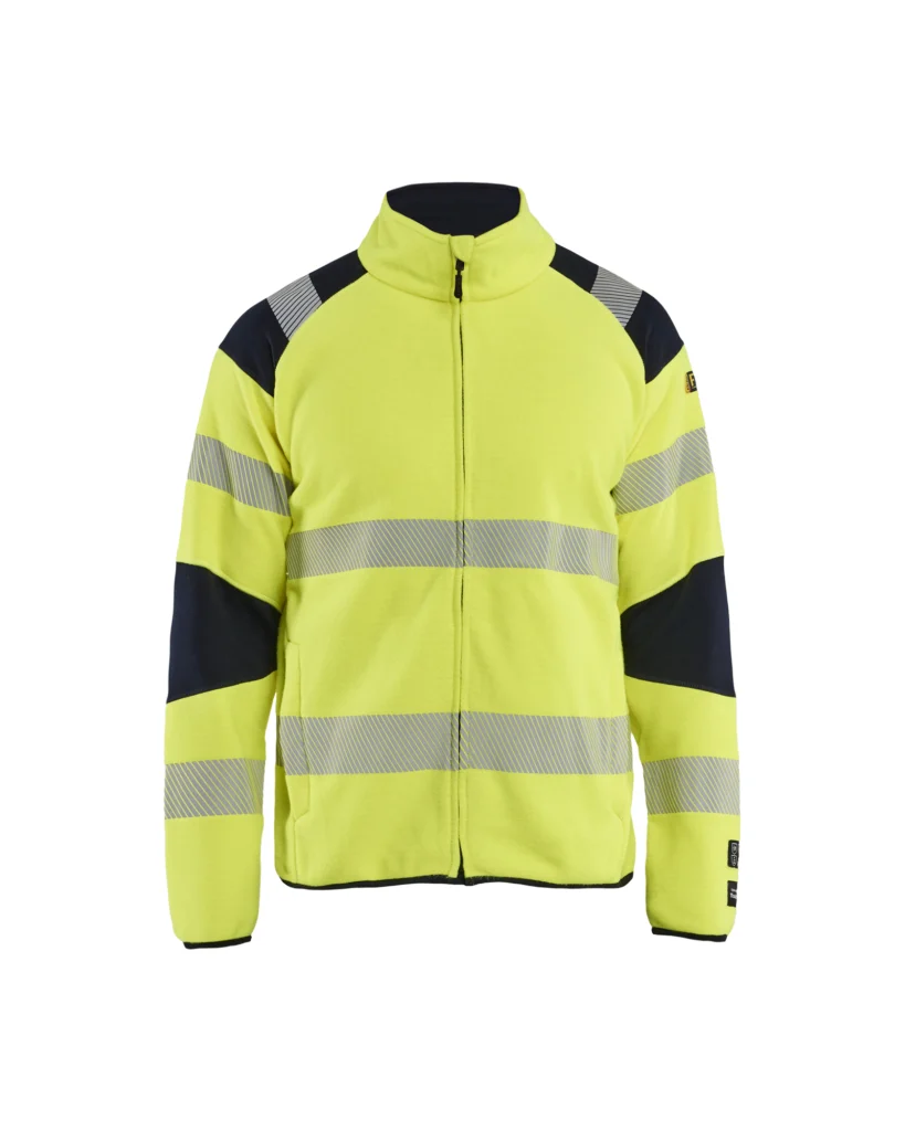 FR HV Fleece jacket Women Gul/Marineblå