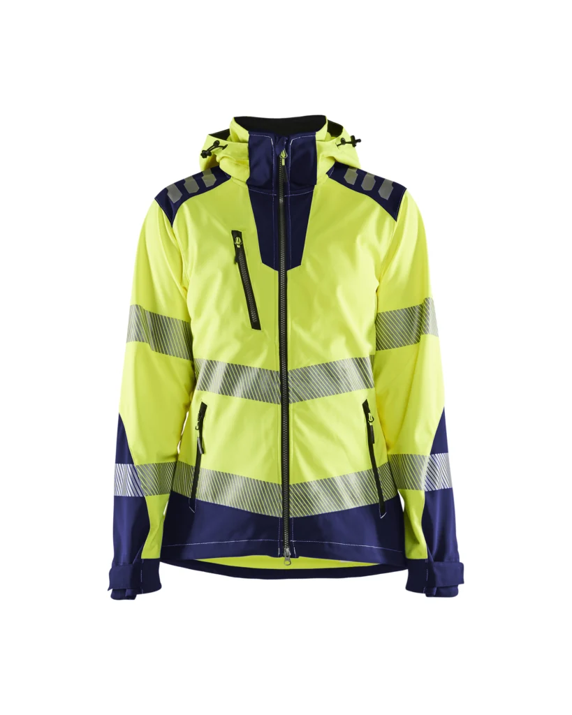 Dame High Vis Softshelljakke