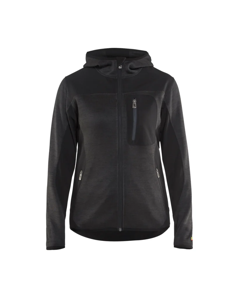 Dame Strikket jakke med softshell