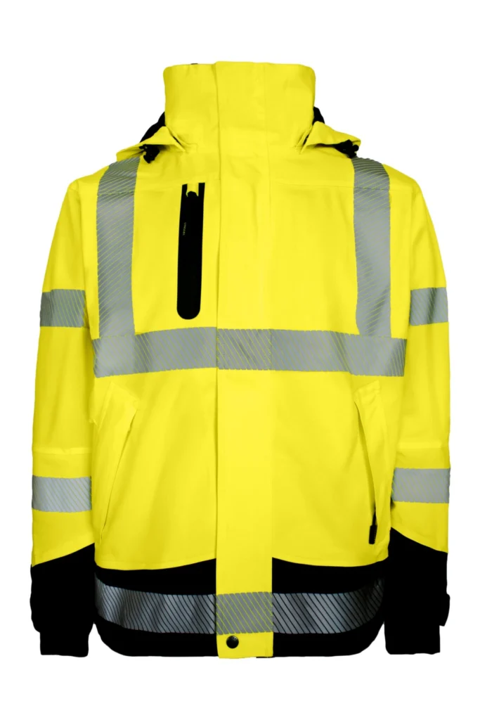4-vejs stretch Hi-Vis skaljakke i åndbar og slidstærk kvalitet