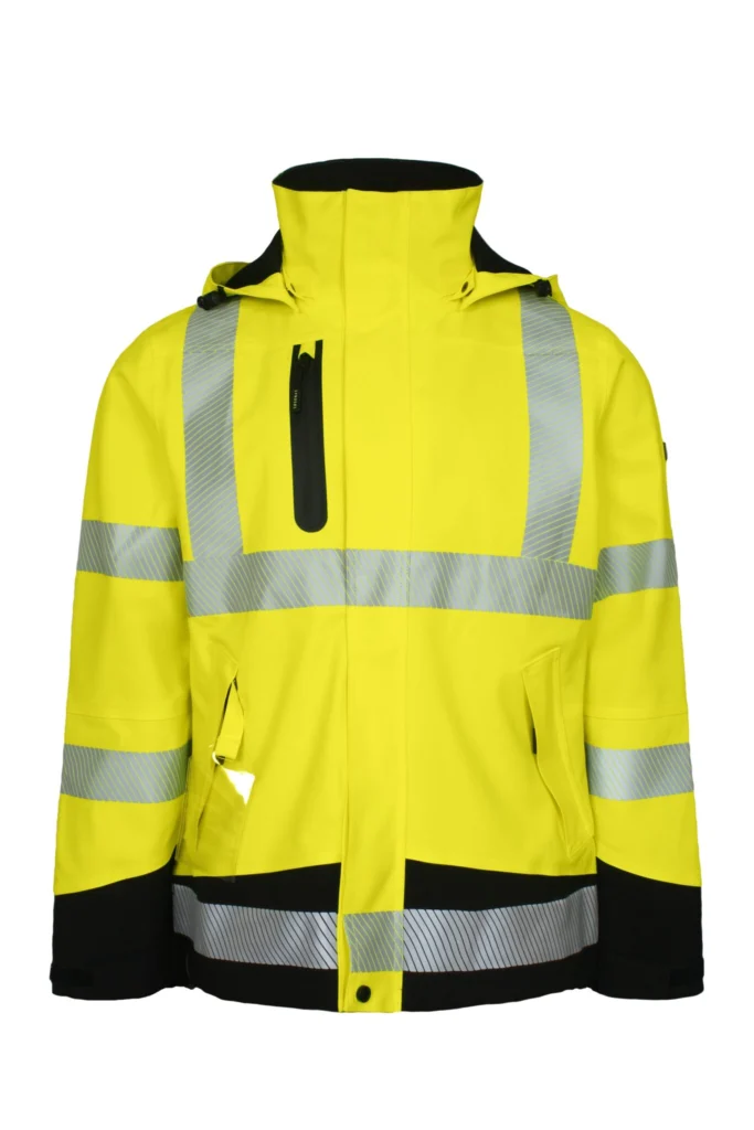 4-vejs stretch Hi-Vis skaljakke i åndbar og slidstærk kvalitet til kvinder