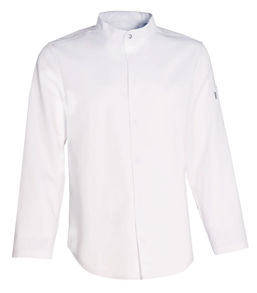 Unisex kokkejakke med lange ærmer - Hvid