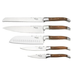 Laguiole By Hâws 5 knivsæt, brød, kok, krydderurter, santoku og grøntsagsoliven