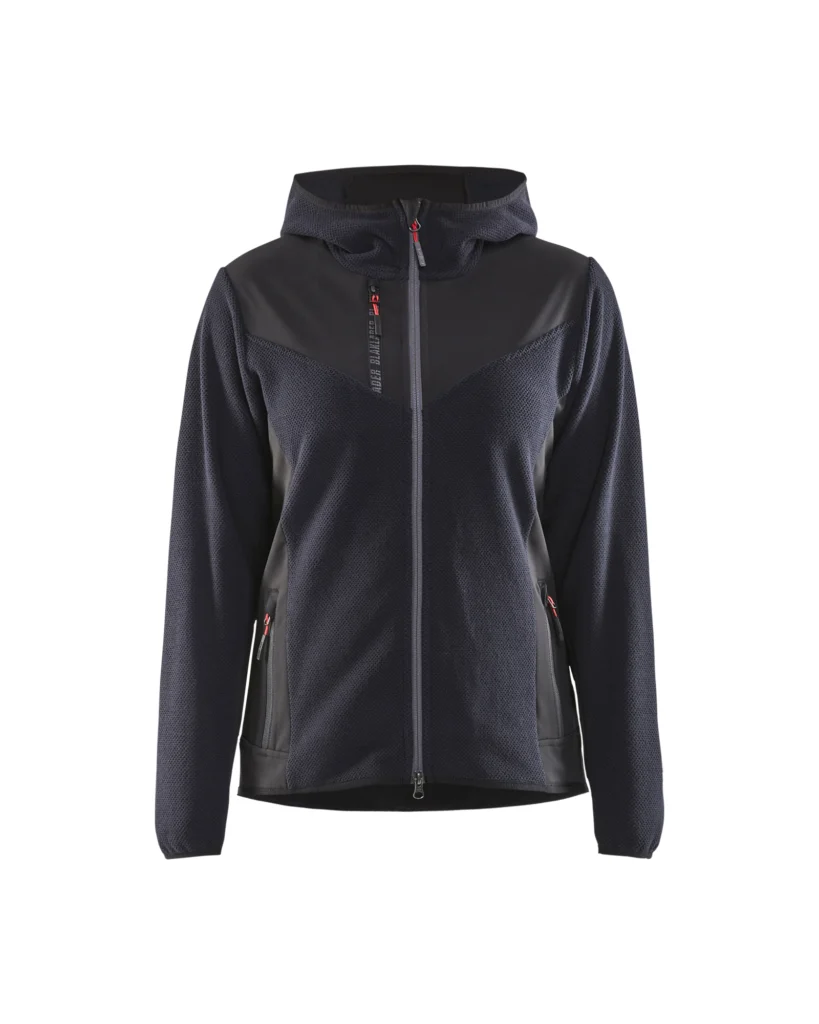 Dame Strikket Jakke med softshell
