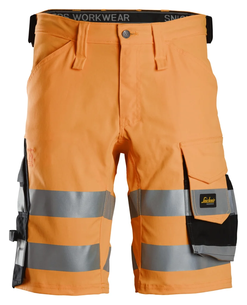 High-Vis arbejdsshorts med stretch, klasse 1