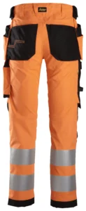 High-Vis stretch bukser med hylsterlommer, klasse 2