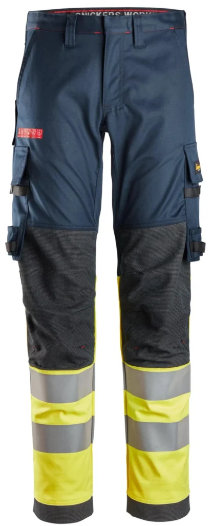 ProtecWork, High-Vis stretch arbejdsbukser, klasse 1