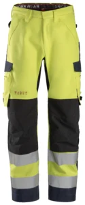 ProtecWork, flammehæmmende High-Vis vandtætte skalbukser, klasse 2