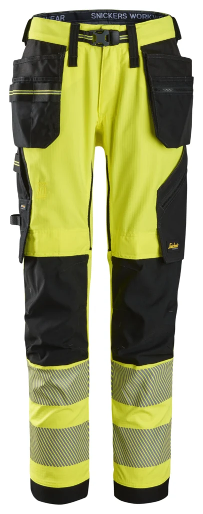 High-Vis stretch arbejdsbukser med hylsterlommer, klasse 2