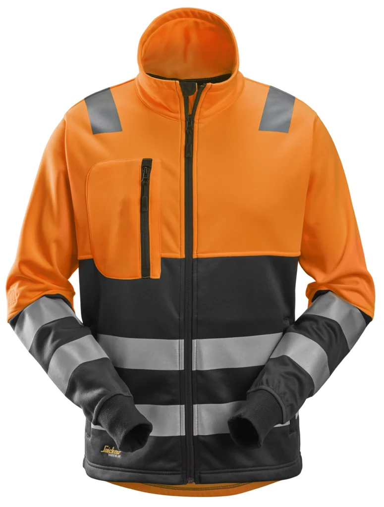 High-Vis trøje med lang lynlås, klasse 2
