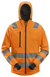 High-Vis hættetrøje med lang lynlås, klasse 2/3