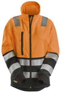 High-Vis dame sweatjakke med lang lynlås, klasse 2