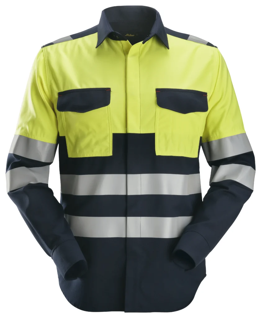ProtecWork, flammehæmmende High-Vis langærmet skjorte, klasse 1