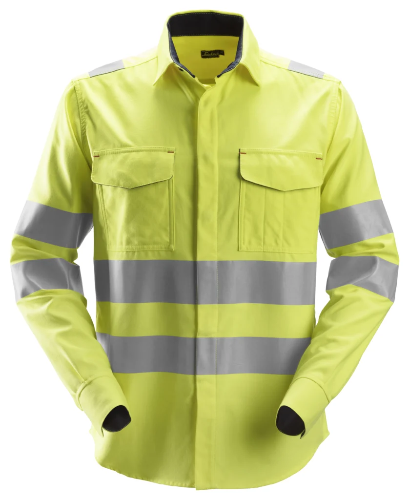 ProtecWork, flammehæmmende High-Vis langærmet skjorte, klasse 3