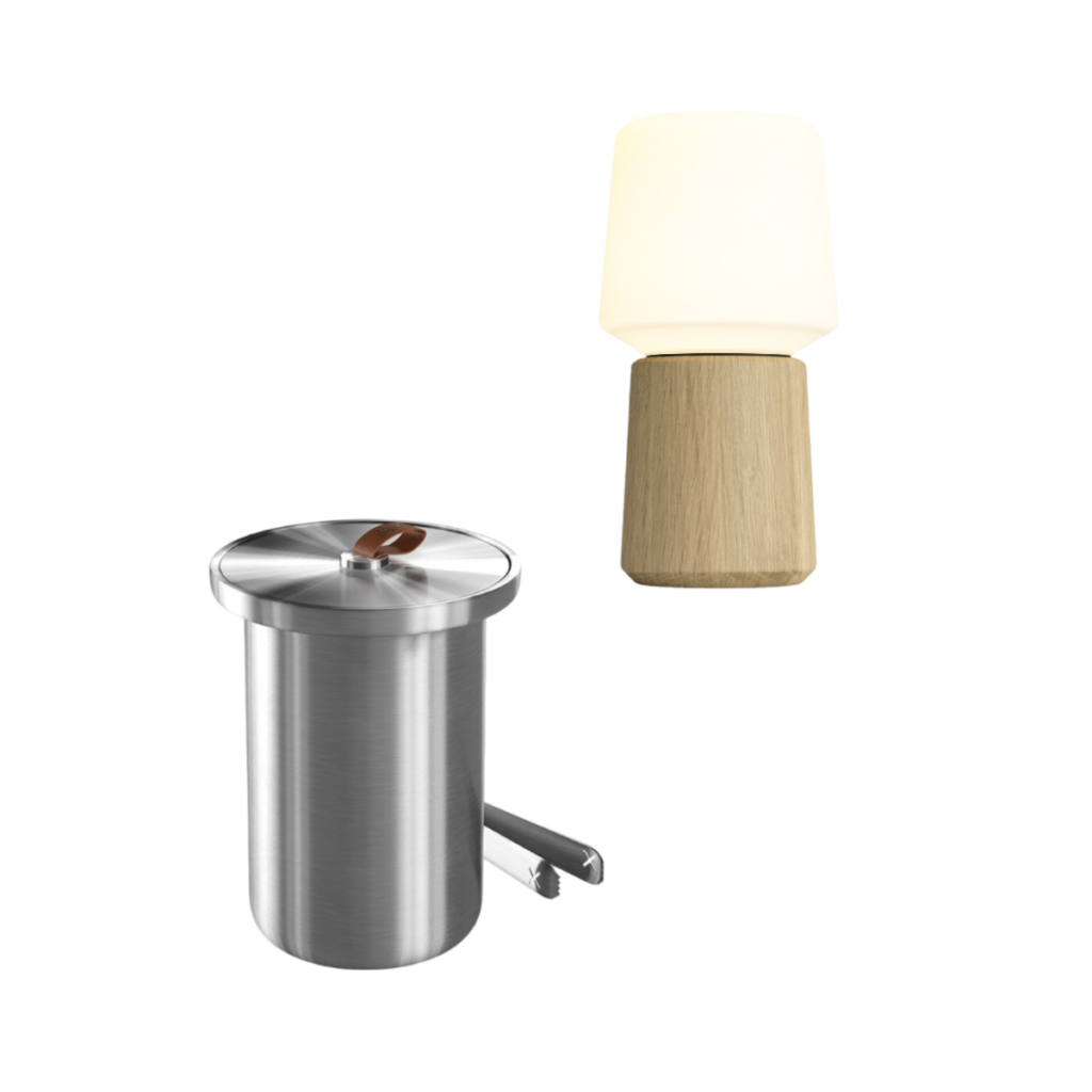 SACKit Wine Cooler Stainless Steel + Lamp Oslo