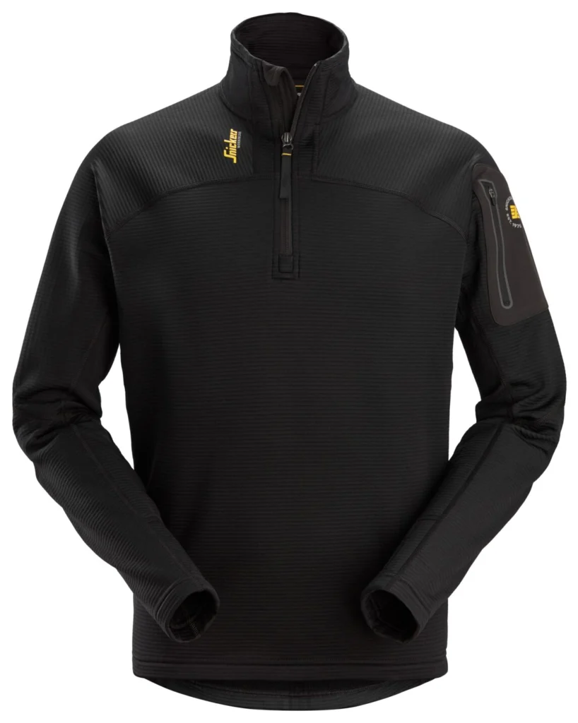 Body Mapping Microfleece pullover med kort lynlås