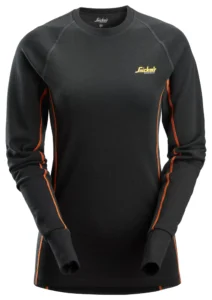 Dame T-shirt med lange ærmer merinould, Stay Warm