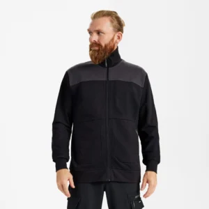 Entire sweat cardigan med krave