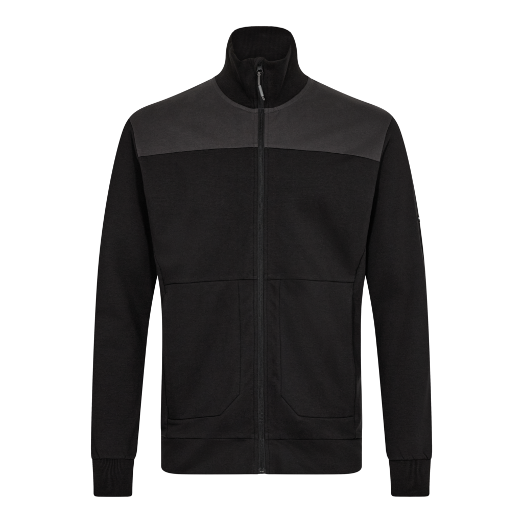 Entire sweat cardigan med krave