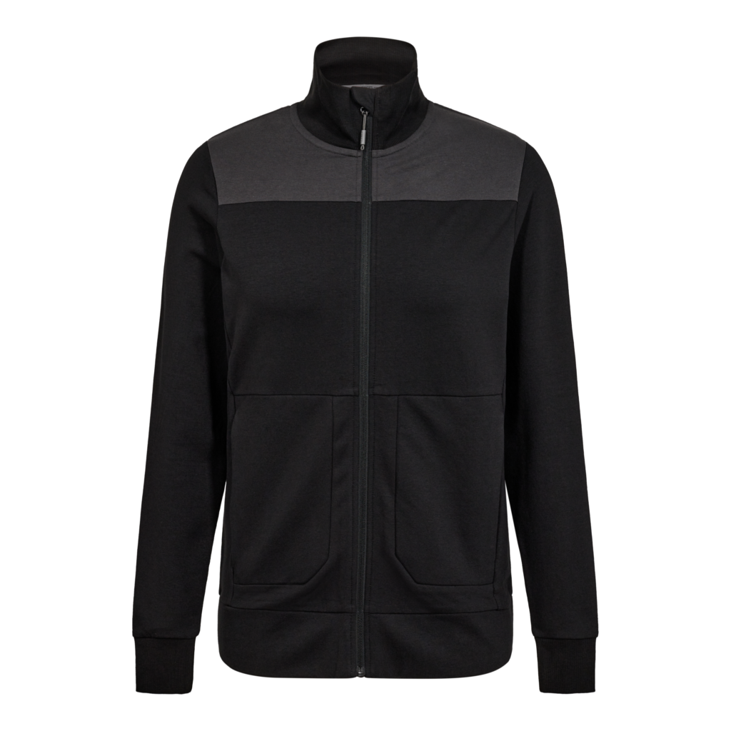 Entire dame sweat cardigan med krave