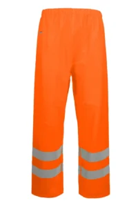 Brandhæmmende Hi-Vis regnbukser i PU kvalitet til kvinder