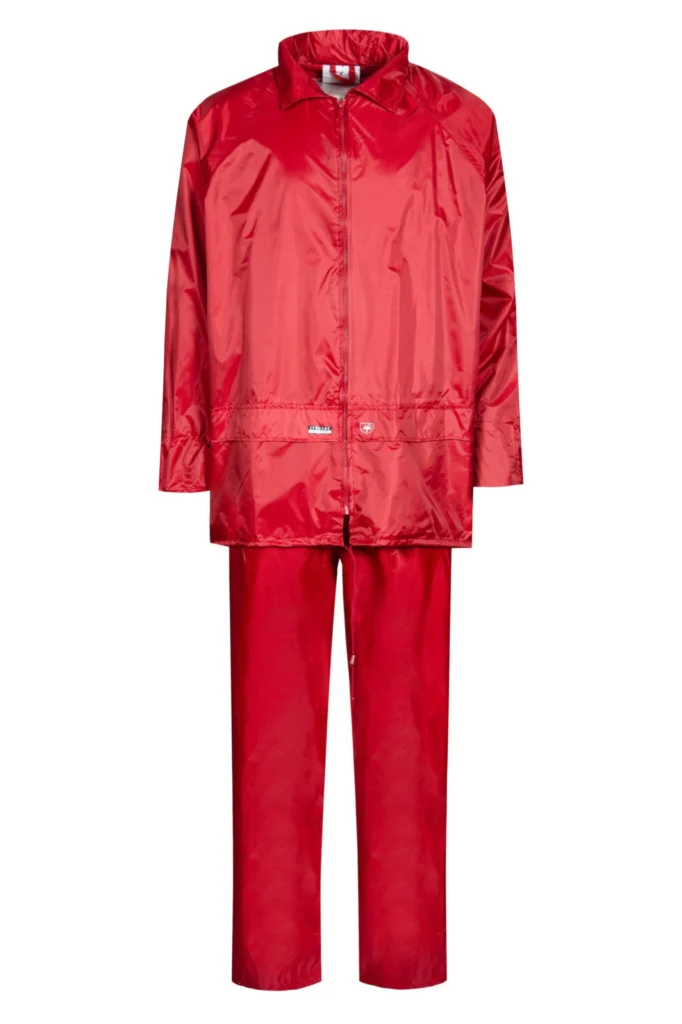 Regnsæt med jakke og bukser i polyester kvalitet