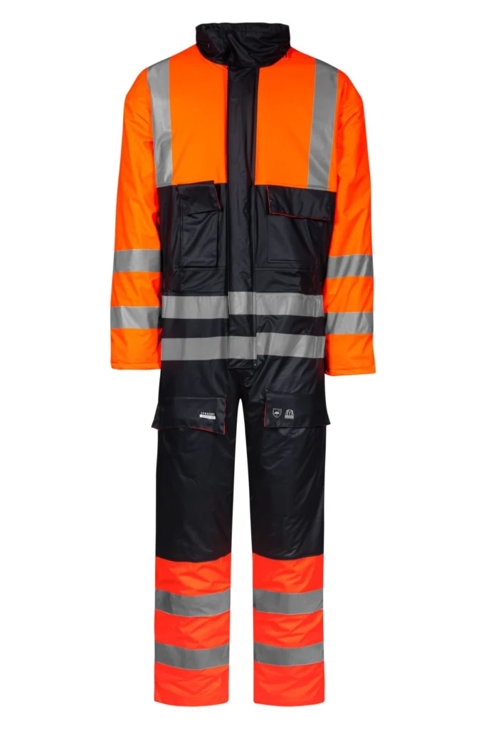 Hi-Vis vinterkedeldragt i PU kvalitet med quiltet foer