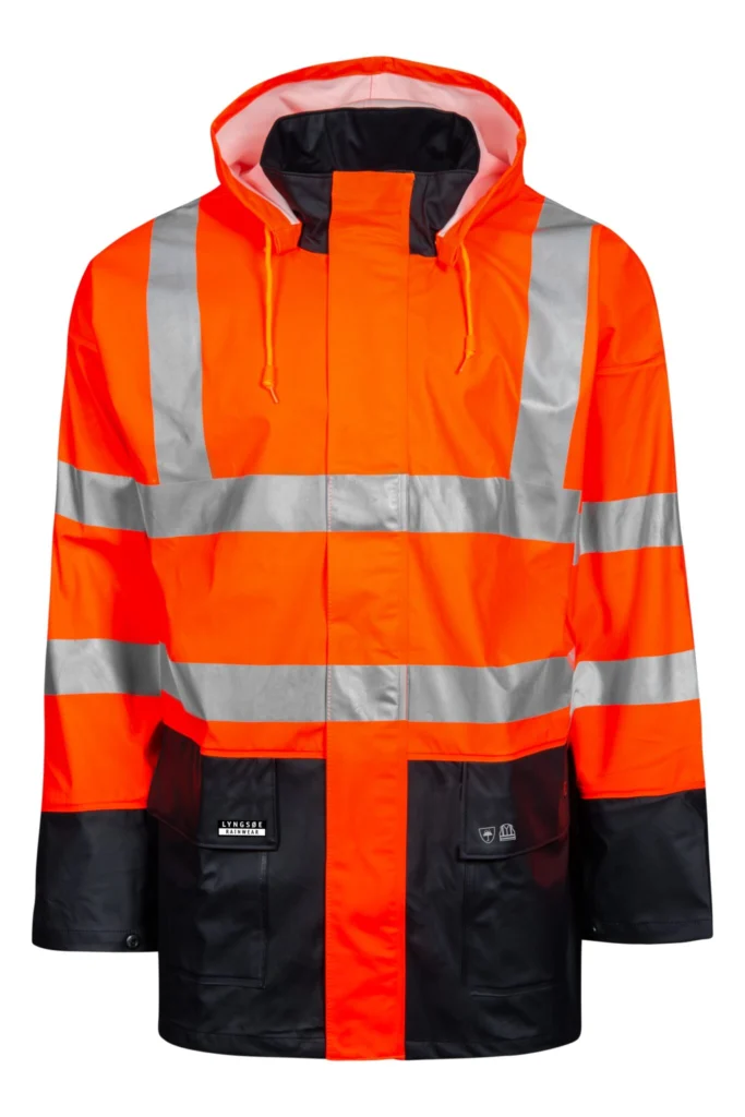 Hi-Vis regnjakke i PU kvalitet