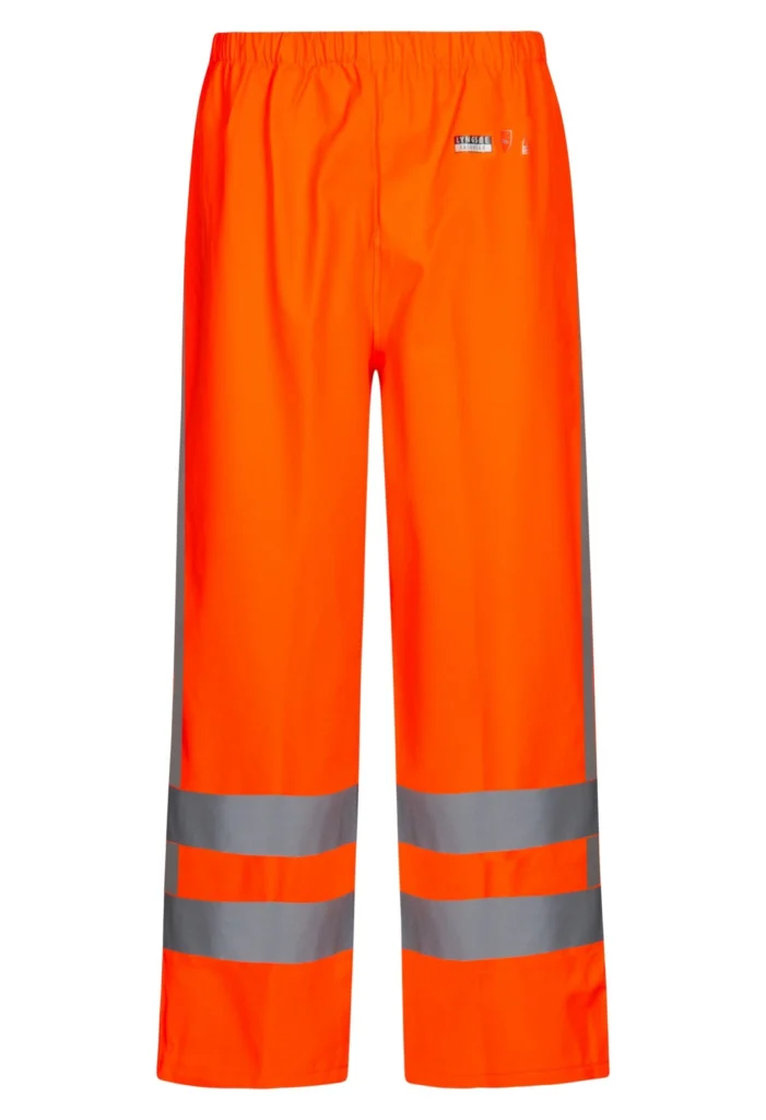 Hi-Vis regnbukser i PU kvalitet med RWS-reflekser