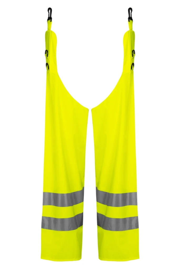 Hi-Vis leggings med krog og spænde til fastgørelse i PU kvalitet